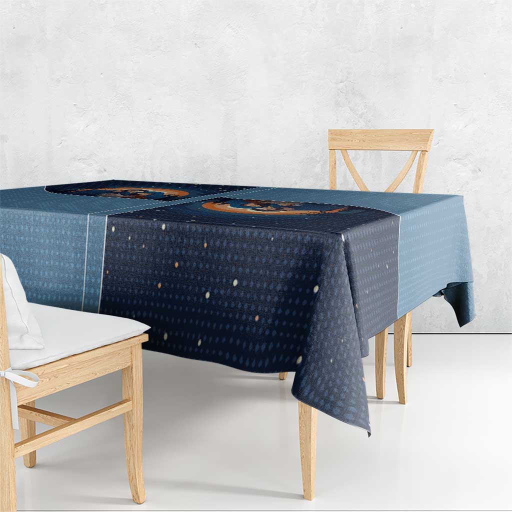 Western Yoke Tablecloth Holy Family Christmas Cowboy Style - Wonder Print Shop