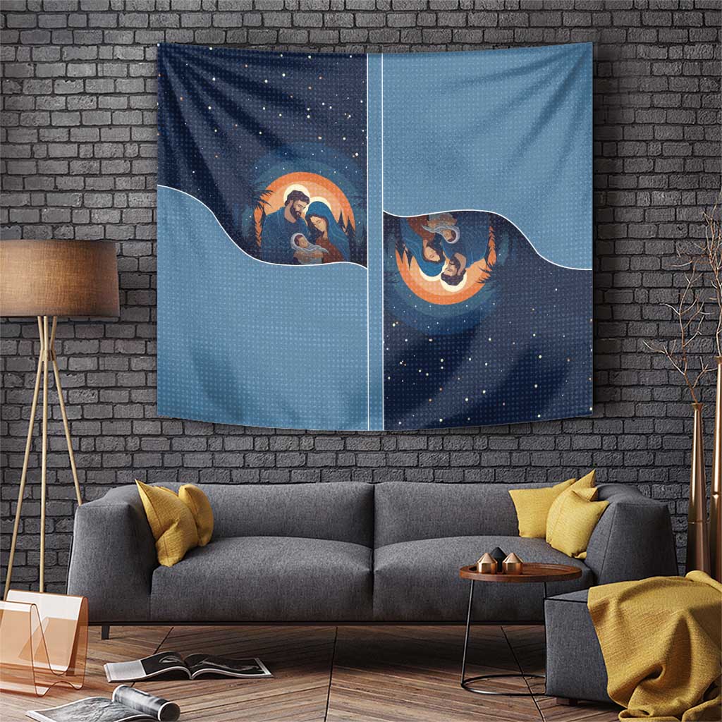 Western Yoke Tapestry Holy Family Christmas Cowboy Style - Wonder Print Shop