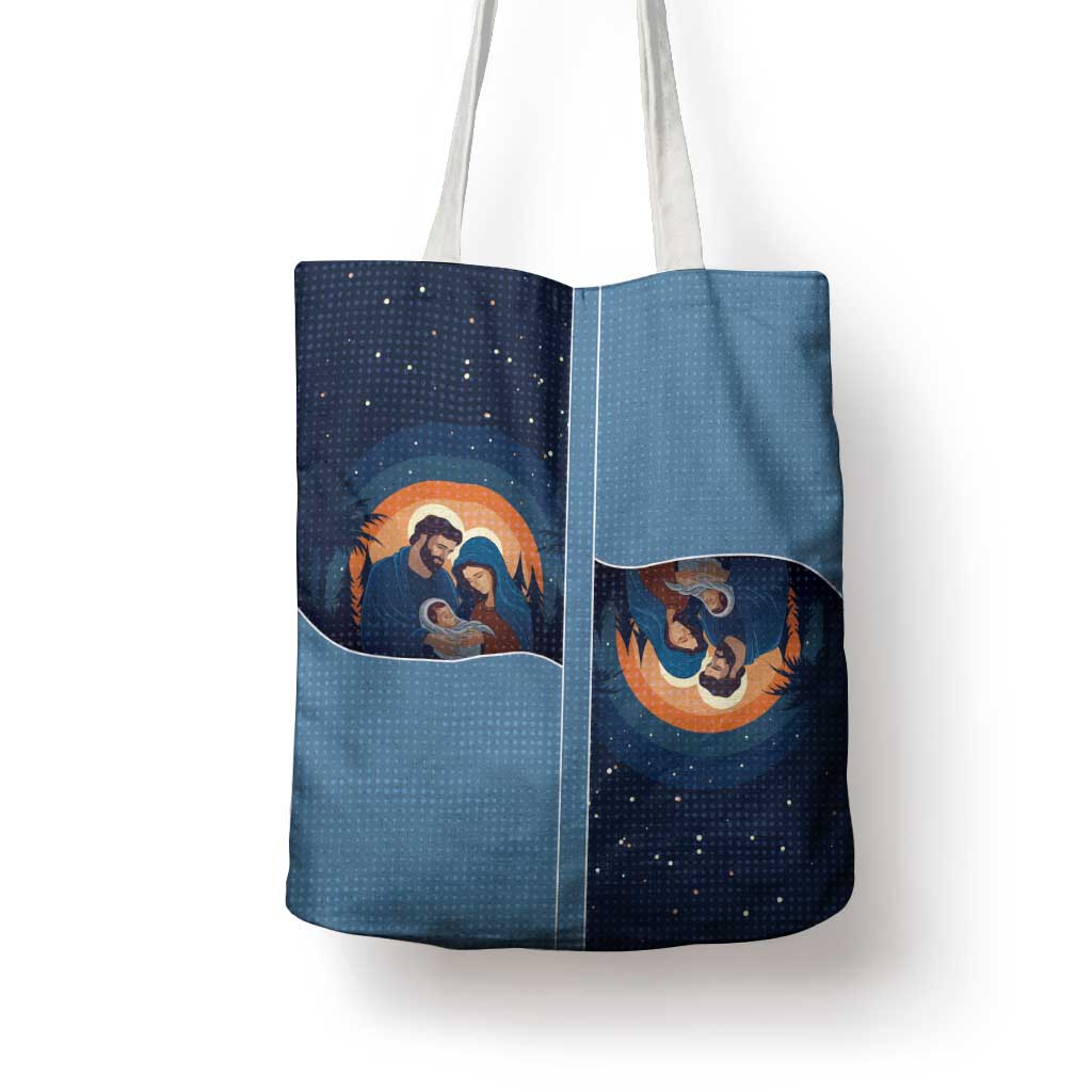 Western Yoke Tote Bag Holy Family Christmas Cowboy Style - Wonder Print Shop