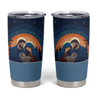 Western Yoke Tumbler Cup Holy Family Christmas Cowboy Style - Wonder Print Shop