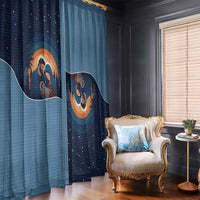 Western Yoke Window Curtain Holy Family Christmas Cowboy Style - Wonder Print Shop