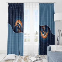 Western Yoke Window Curtain Holy Family Christmas Cowboy Style - Wonder Print Shop