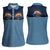 Western Yoke Women Sleeveless Polo Shirt Holy Family Christmas Cowboy Style - Wonder Print Shop
