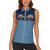 Western Yoke Women Sleeveless Polo Shirt Holy Family Christmas Cowboy Style - Wonder Print Shop