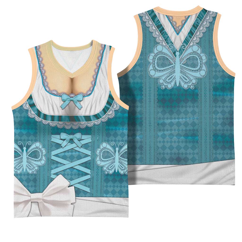 Oktoberfest Basketball Jersey Dirndl Retro Style - Wonder Print Shop
