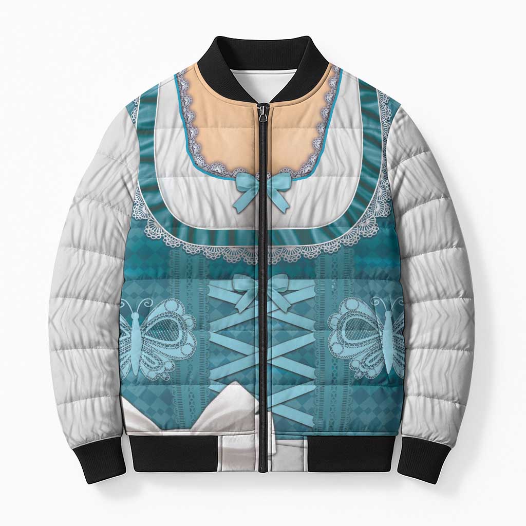 Oktoberfest Bomber Puffer Jacket Dirndl Retro Style - Wonder Print Shop
