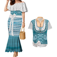 Oktoberfest Couples Matching Mermaid Dress and Hawaiian Shirt Dirndl Retro Style - Wonder Print Shop