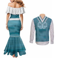Oktoberfest Couples Matching Mermaid Dress and Long Sleeve Button Shirt Dirndl Retro Style - Wonder Print Shop