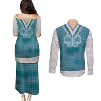 Oktoberfest Couples Matching Puletasi and Long Sleeve Button Shirt Dirndl Retro Style - Wonder Print Shop