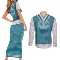 Oktoberfest Couples Matching Short Sleeve Bodycon Dress and Long Sleeve Button Shirt Dirndl Retro Style - Wonder Print Shop