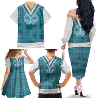 Oktoberfest Family Matching Off The Shoulder Long Sleeve Dress and Hawaiian Shirt Dirndl Retro Style - Wonder Print Shop