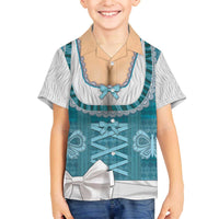 Oktoberfest Family Matching Off The Shoulder Long Sleeve Dress and Hawaiian Shirt Dirndl Retro Style - Wonder Print Shop