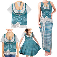 Oktoberfest Family Matching Tank Maxi Dress and Hawaiian Shirt Dirndl Retro Style - Wonder Print Shop