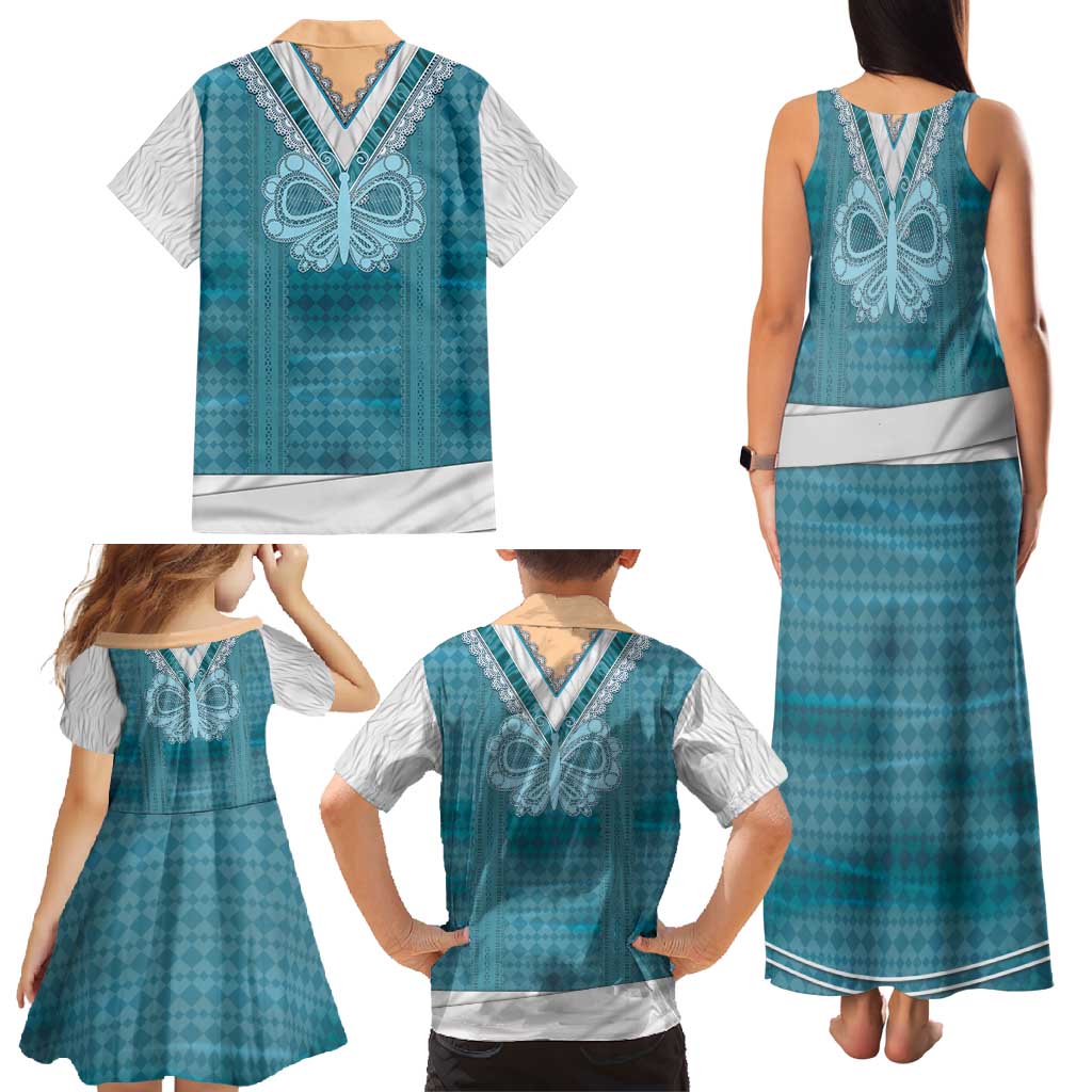 Oktoberfest Family Matching Tank Maxi Dress and Hawaiian Shirt Dirndl Retro Style - Wonder Print Shop