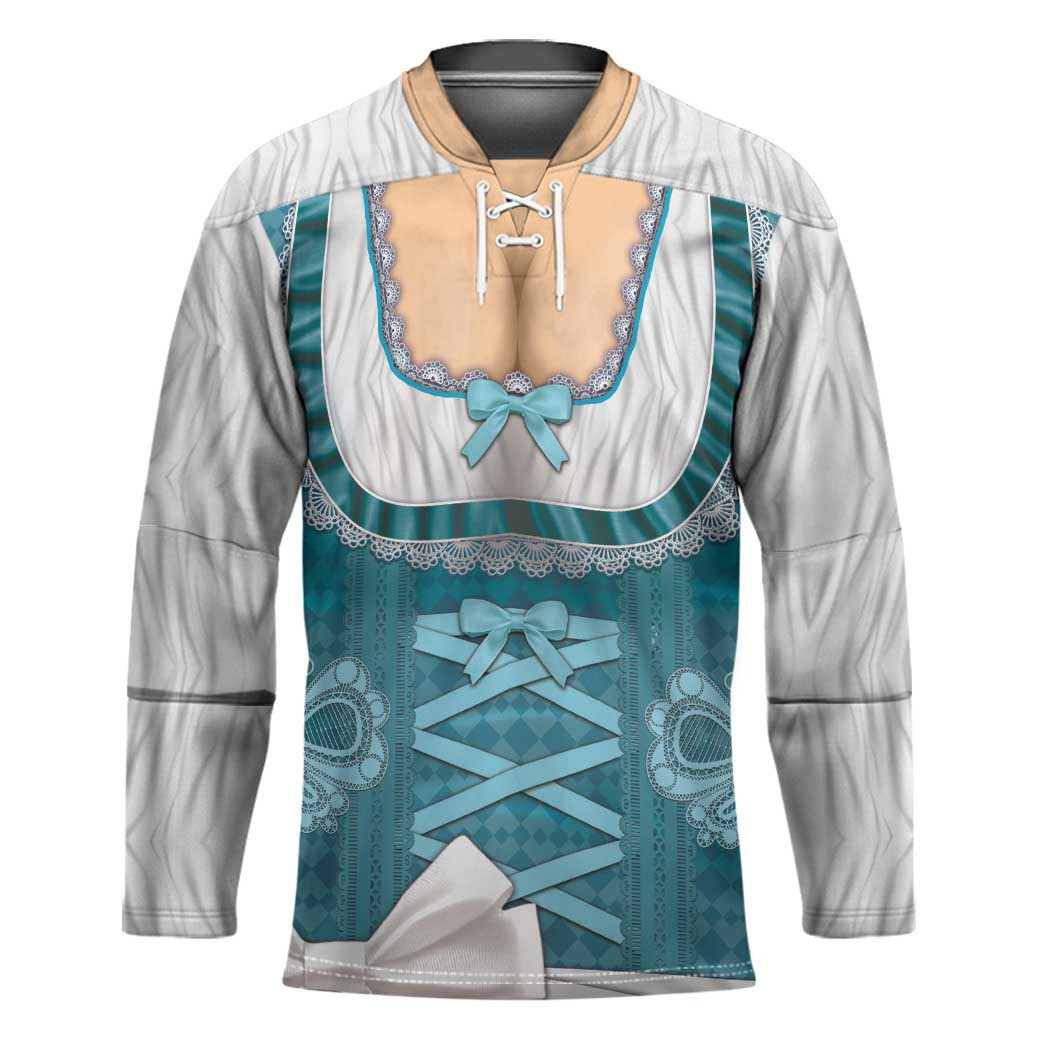 Oktoberfest Hockey Jersey Dirndl Retro Style - Wonder Print Shop