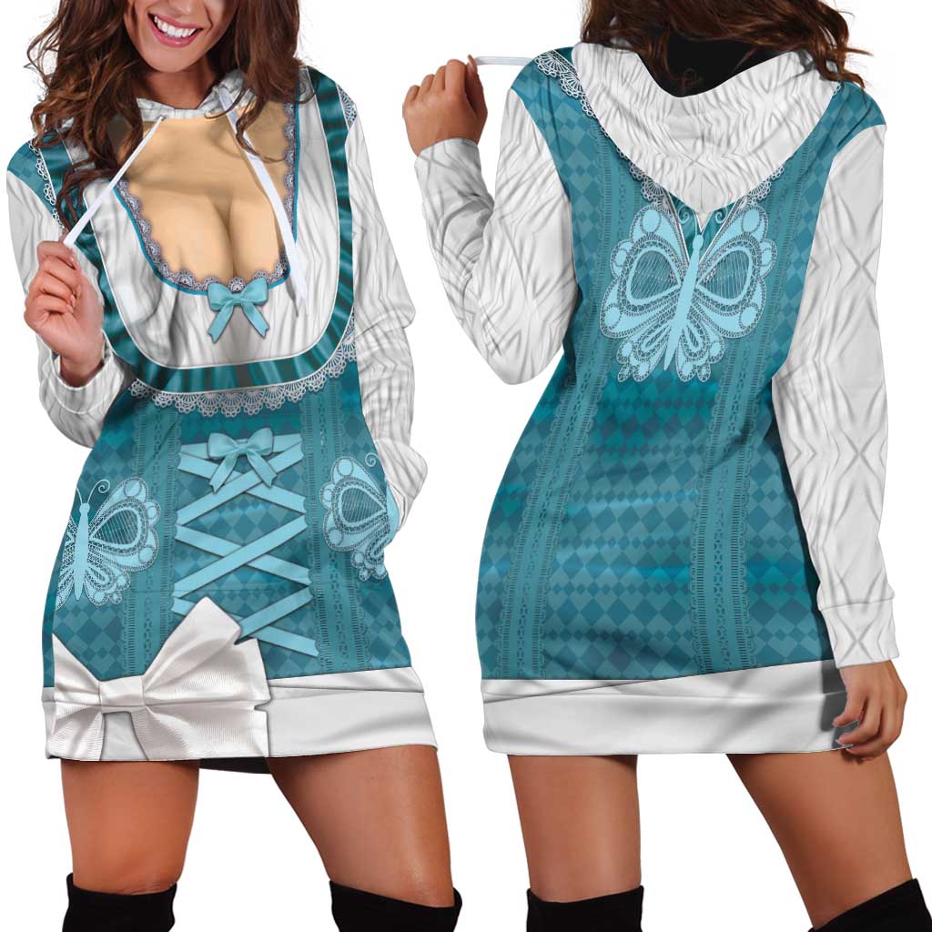 Oktoberfest Hoodie Dress Dirndl Retro Style - Wonder Print Shop