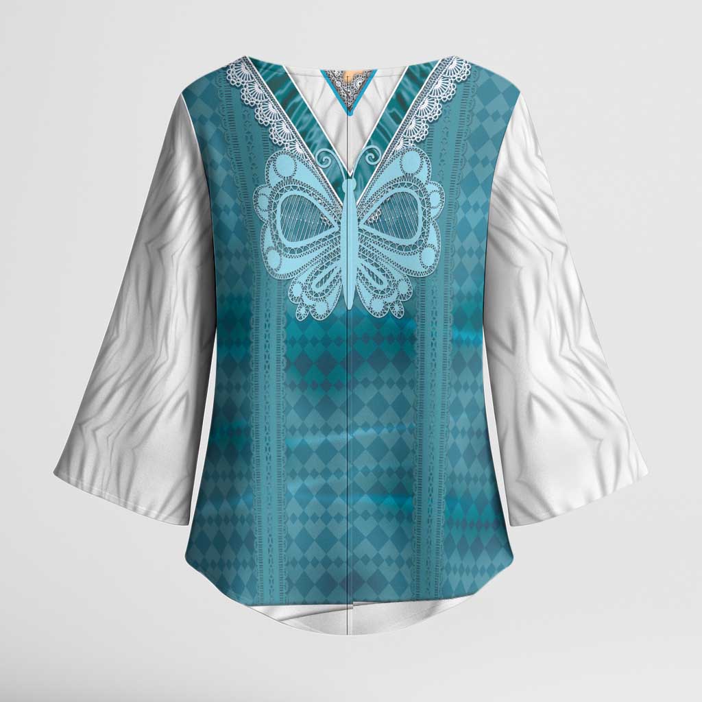 Oktoberfest Kimono Sleeve Blouse Dirndl Retro Style - Wonder Print Shop