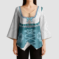Oktoberfest Kimono Sleeve Blouse Dirndl Retro Style - Wonder Print Shop