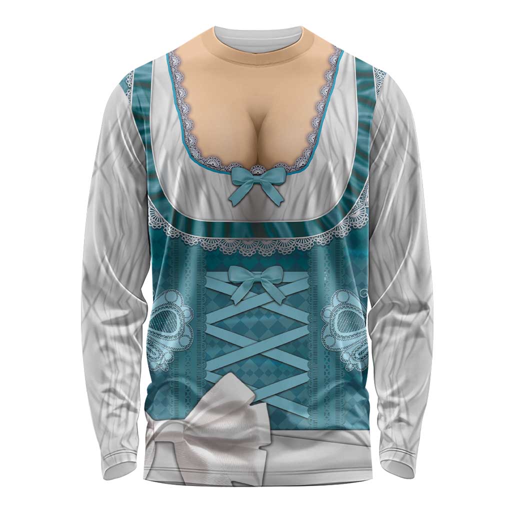Oktoberfest Long Sleeve Shirt Dirndl Retro Style - Wonder Print Shop