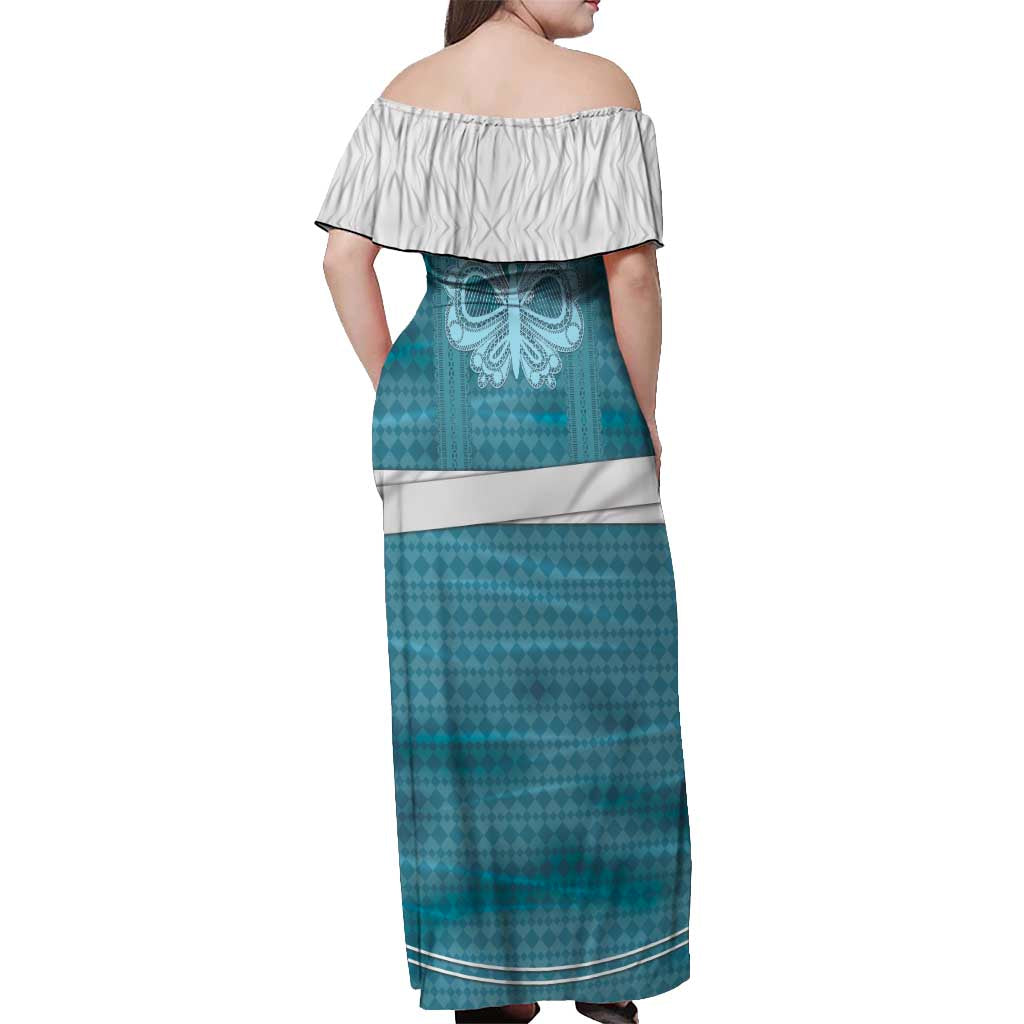 Oktoberfest Off Shoulder Maxi Dress Dirndl Retro Style - Wonder Print Shop