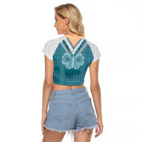 Oktoberfest Raglan Cropped T Shirt Dirndl Retro Style - Wonder Print Shop