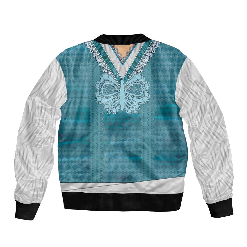 Oktoberfest Sleeve Zip Bomber Jacket Dirndl Retro Style - Wonder Print Shop