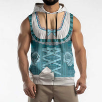 Oktoberfest Sleeveless Hoodie Dirndl Retro Style - Wonder Print Shop