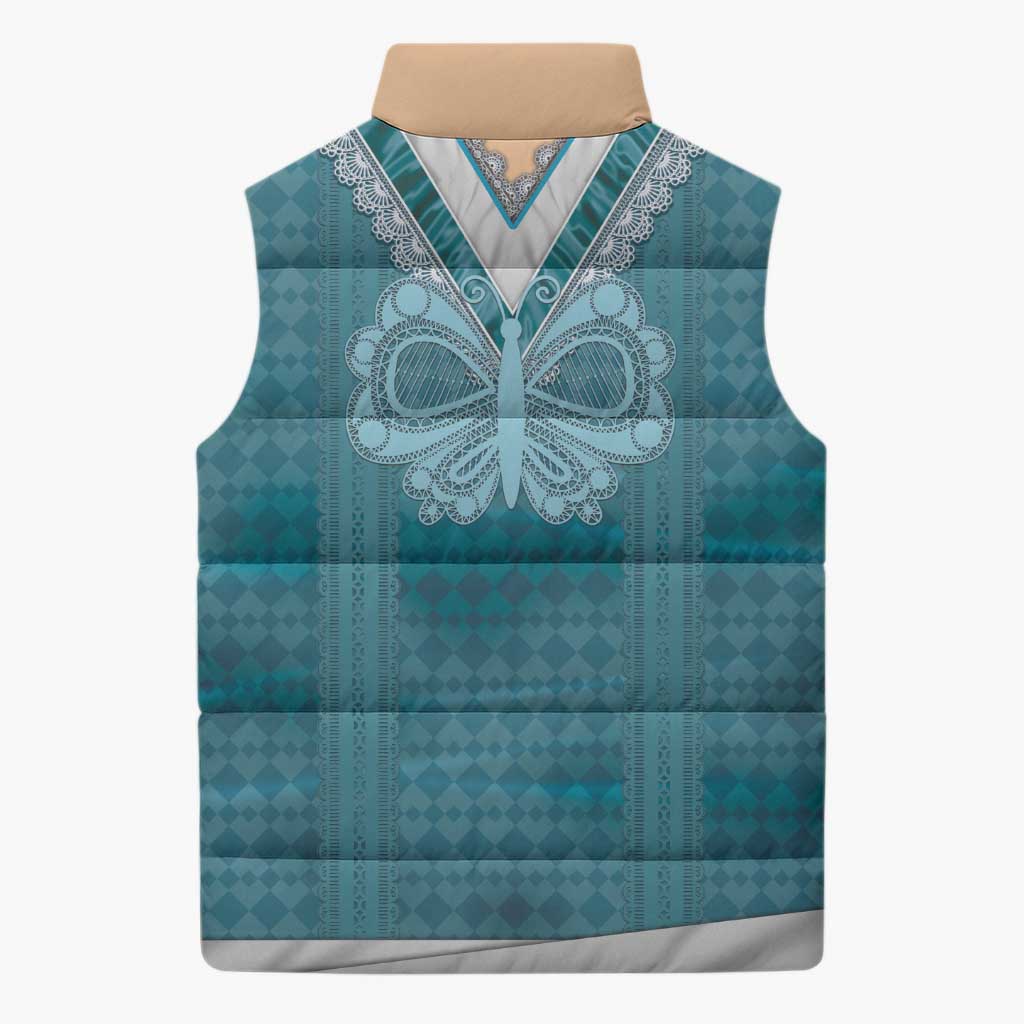 Oktoberfest Sleeveless Puffer Jacket Dirndl Retro Style - Wonder Print Shop