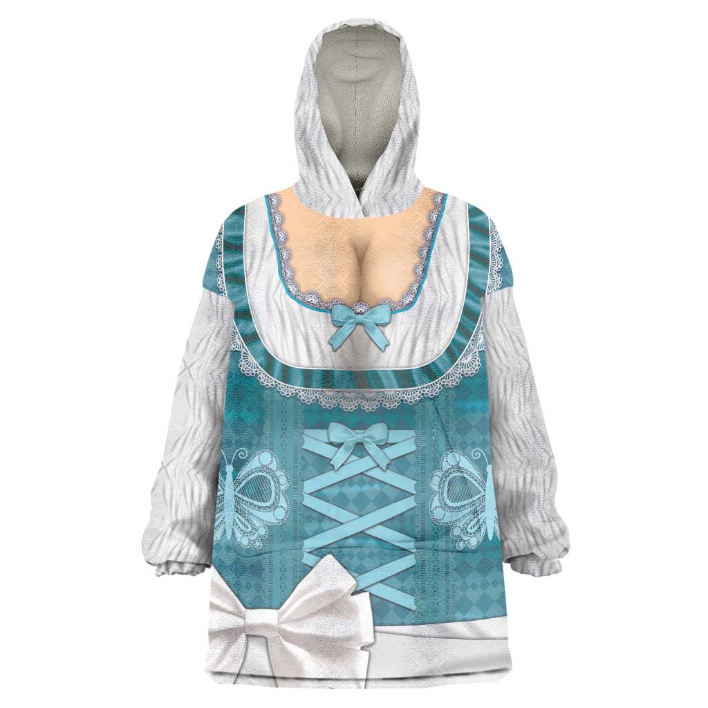 Oktoberfest Wearable Blanket Hoodie Dirndl Retro Style - Wonder Print Shop