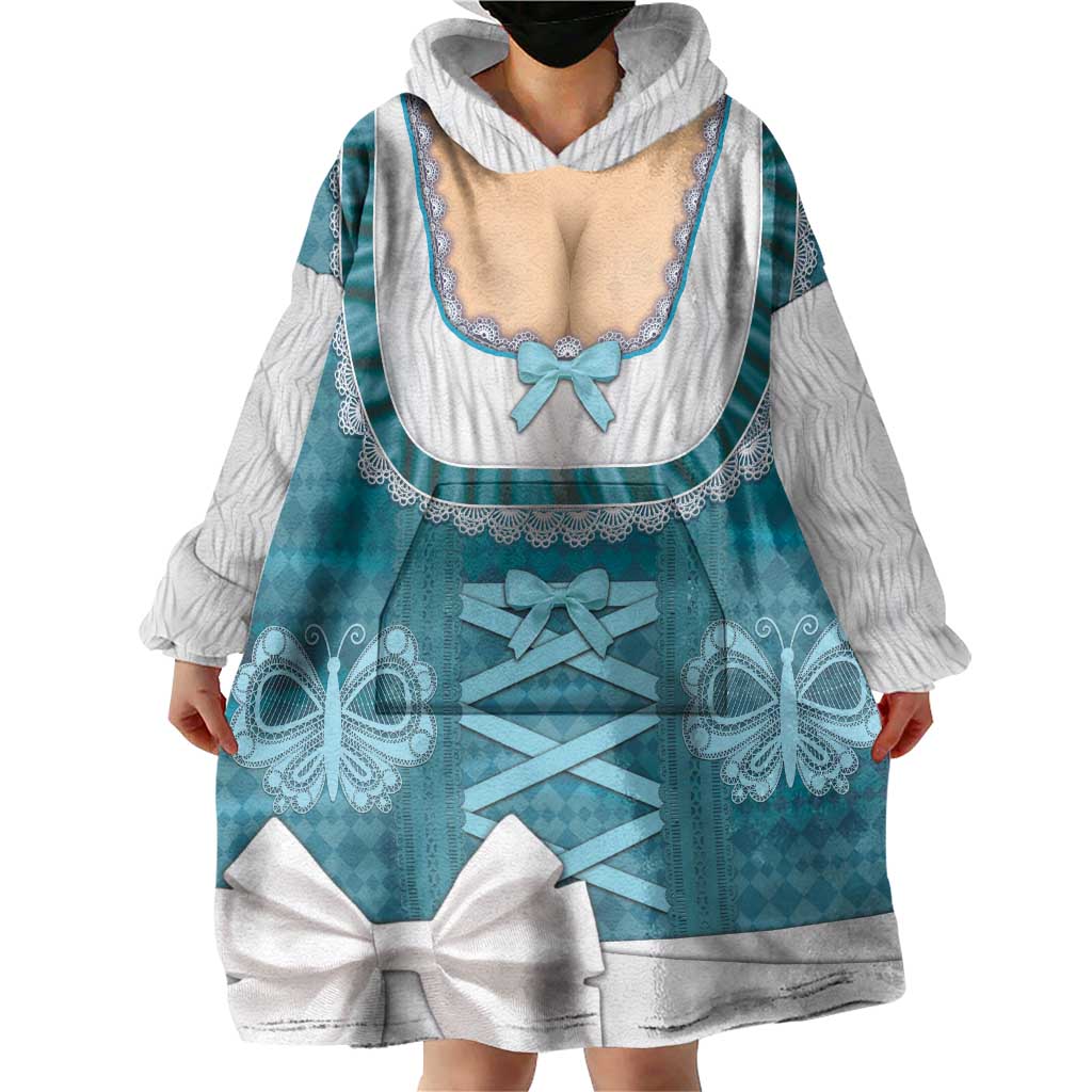 Oktoberfest Wearable Blanket Hoodie Dirndl Retro Style - Wonder Print Shop