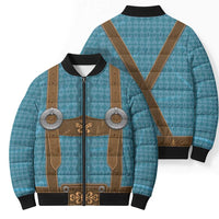 Oktoberfest Bomber Puffer Jacket Lederhosen Retro Style - Wonder Print Shop