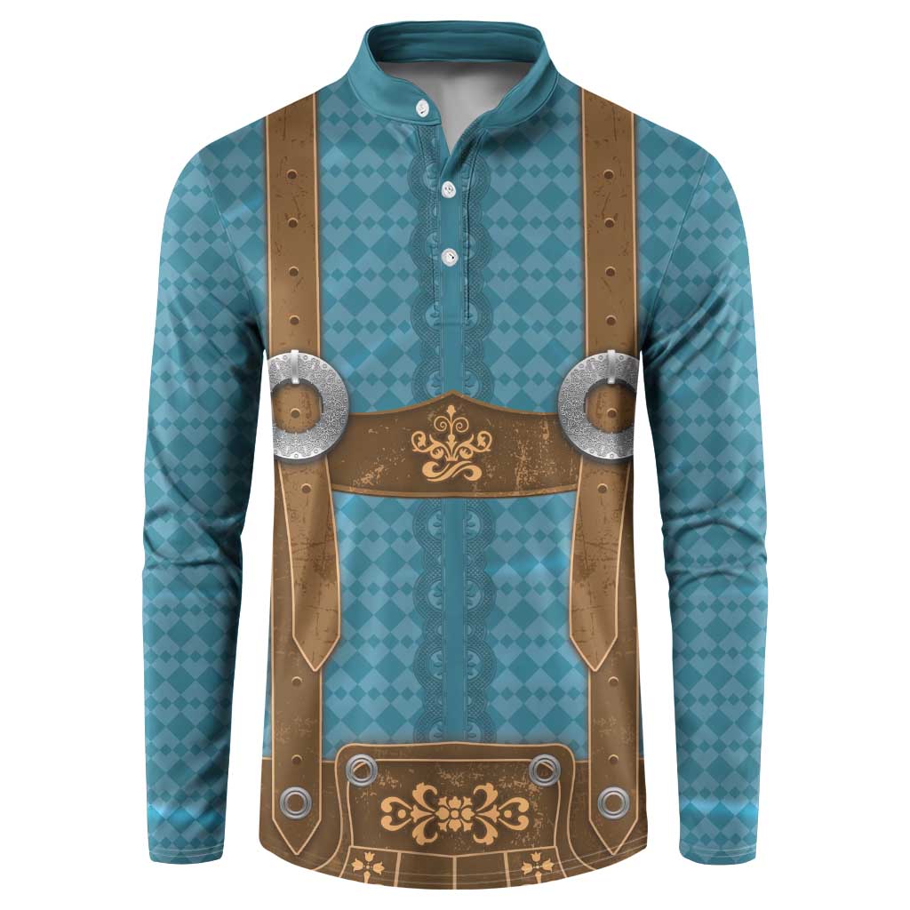 Oktoberfest Button Sweatshirt Lederhosen Retro Style - Wonder Print Shop