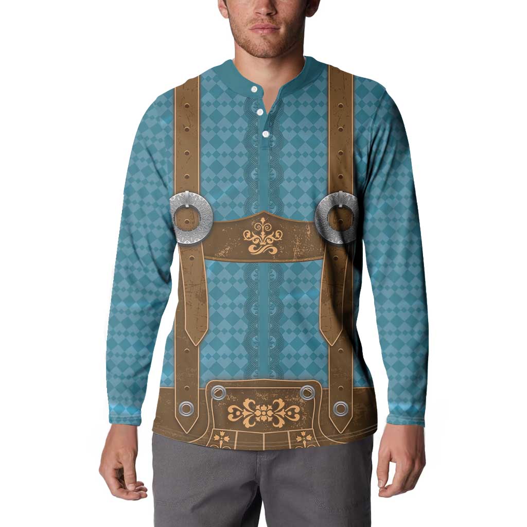 Oktoberfest Button Sweatshirt Lederhosen Retro Style - Wonder Print Shop