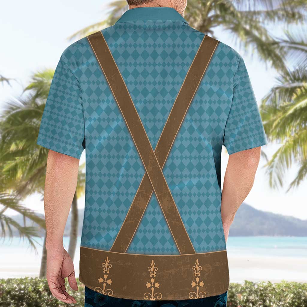Oktoberfest Hawaiian Shirt Lederhosen Retro Style - Wonder Print Shop