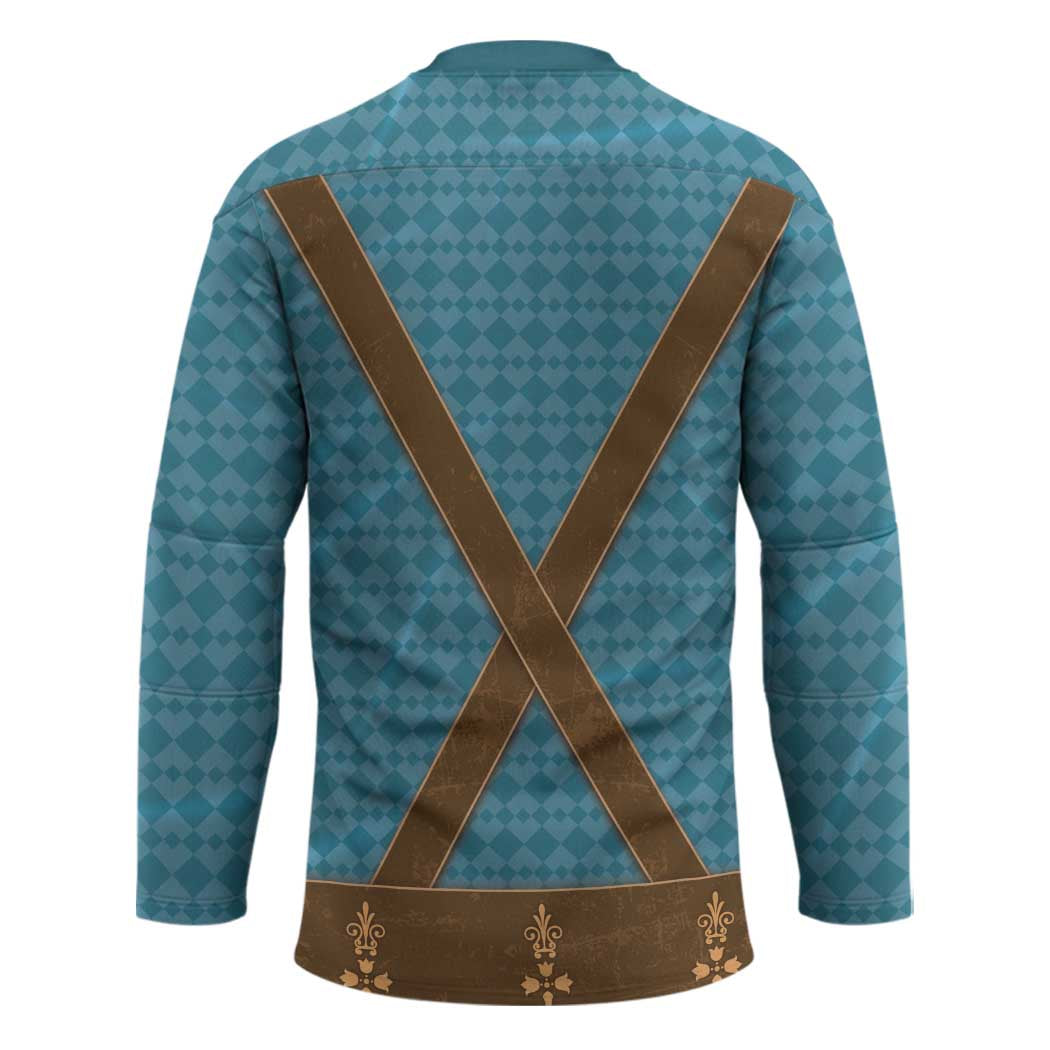 Oktoberfest Hockey Jersey Lederhosen Retro Style - Wonder Print Shop