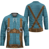 Oktoberfest Hockey Jersey Lederhosen Retro Style - Wonder Print Shop