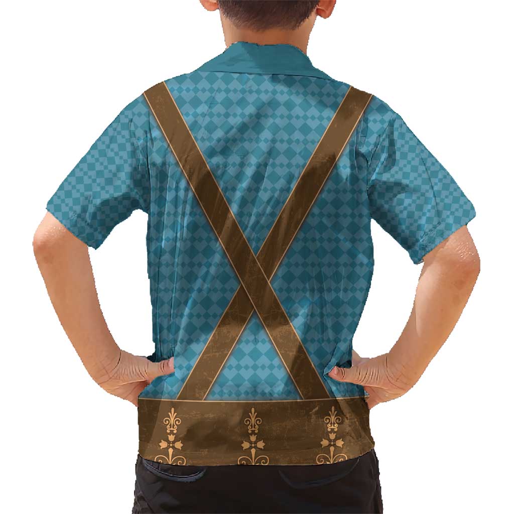 Oktoberfest Kid Hawaiian Shirt Lederhosen Retro Style - Wonder Print Shop