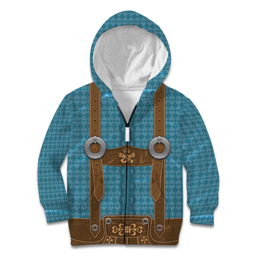 Oktoberfest Kid Hoodie Lederhosen Retro Style - Wonder Print Shop
