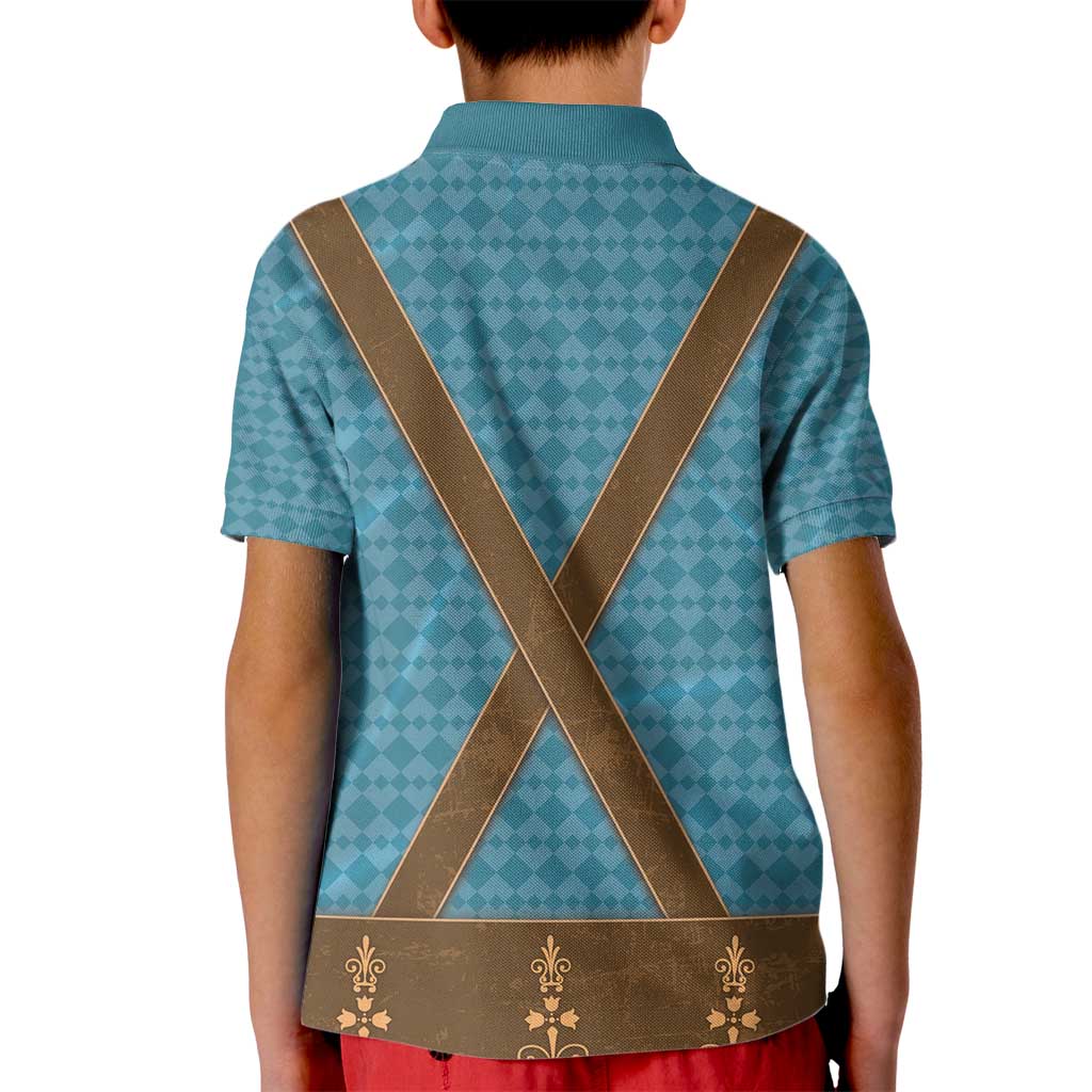 Oktoberfest Kid Polo Shirt Lederhosen Retro Style - Wonder Print Shop
