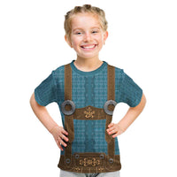 Oktoberfest Kid T Shirt Lederhosen Retro Style - Wonder Print Shop