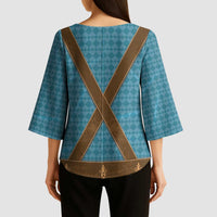 Oktoberfest Kimono Sleeve Blouse Lederhosen Retro Style - Wonder Print Shop