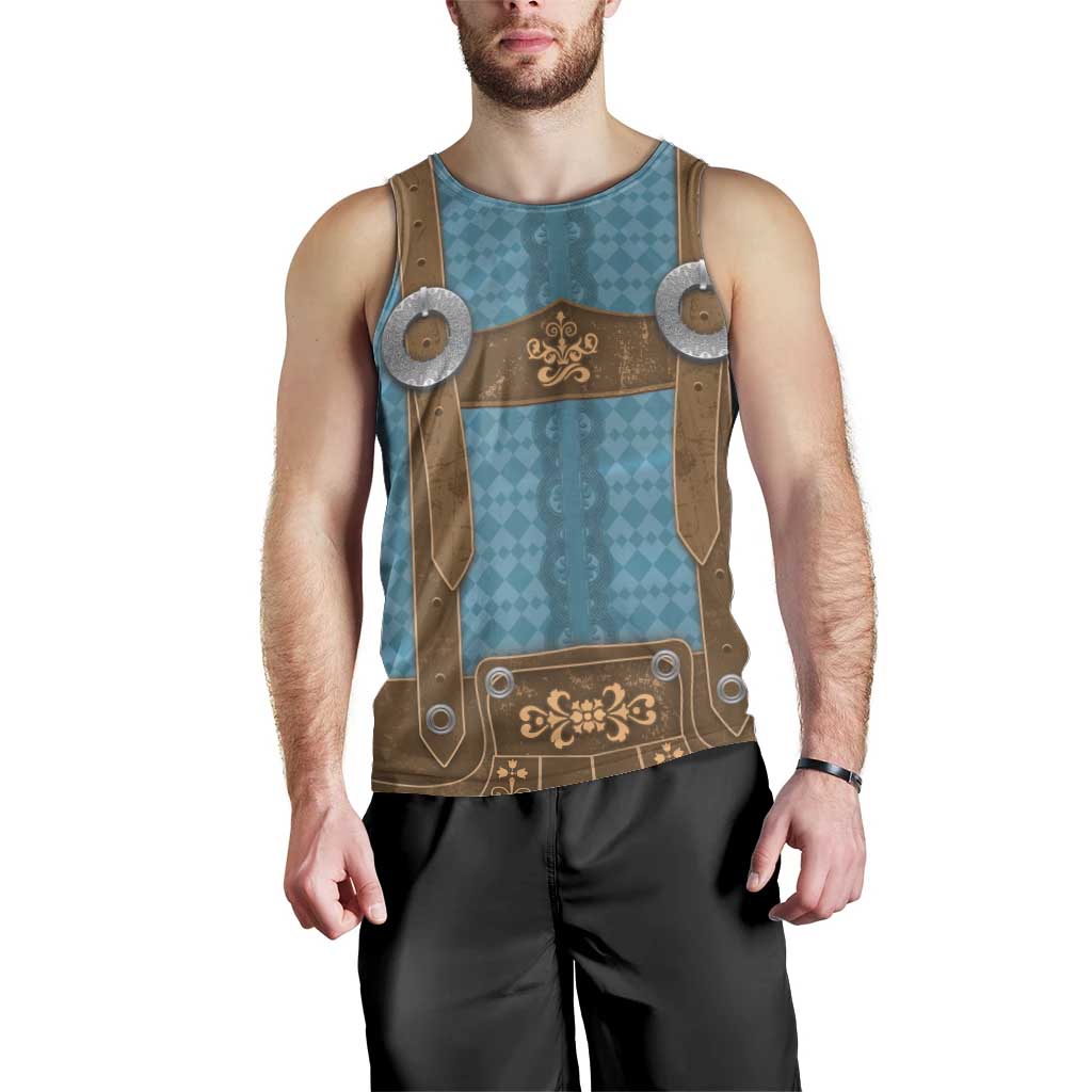 Oktoberfest Men Tank Top Lederhosen Retro Style - Wonder Print Shop