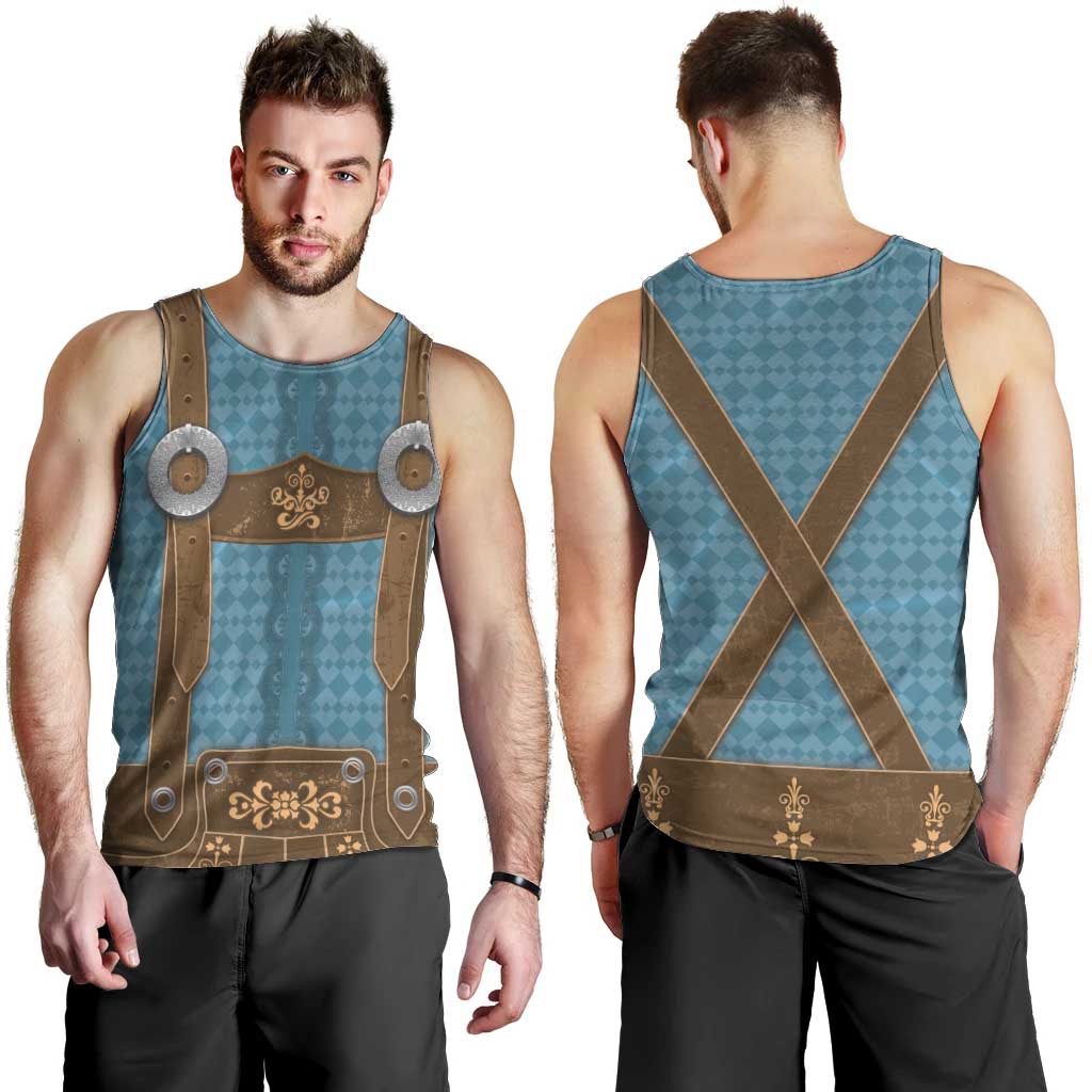 Oktoberfest Men Tank Top Lederhosen Retro Style - Wonder Print Shop