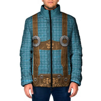 Oktoberfest Padded Jacket Lederhosen Retro Style - Wonder Print Shop