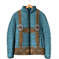 Oktoberfest Padded Jacket Lederhosen Retro Style - Wonder Print Shop