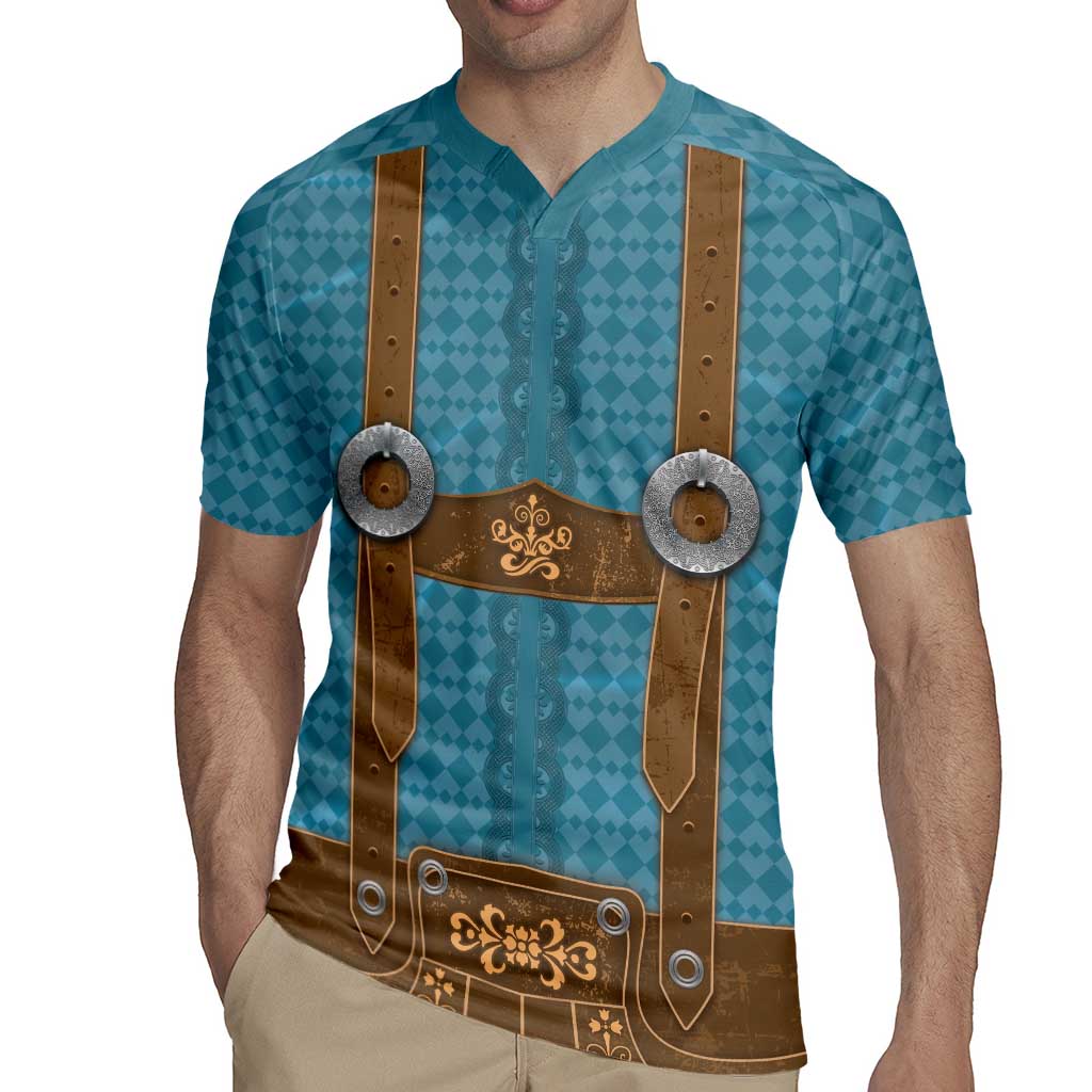 Oktoberfest Rugby Jersey Lederhosen Retro Style - Wonder Print Shop