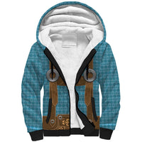 Oktoberfest Sherpa Hoodie Lederhosen Retro Style - Wonder Print Shop