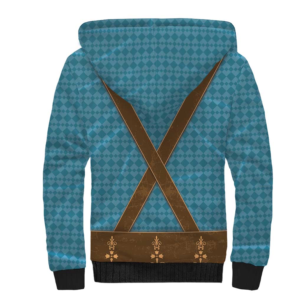 Oktoberfest Sherpa Hoodie Lederhosen Retro Style - Wonder Print Shop