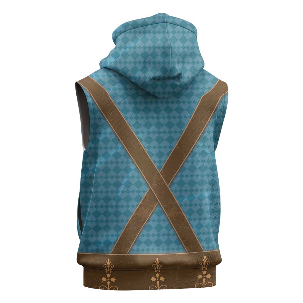 Oktoberfest Sleeveless Hoodie Lederhosen Retro Style - Wonder Print Shop