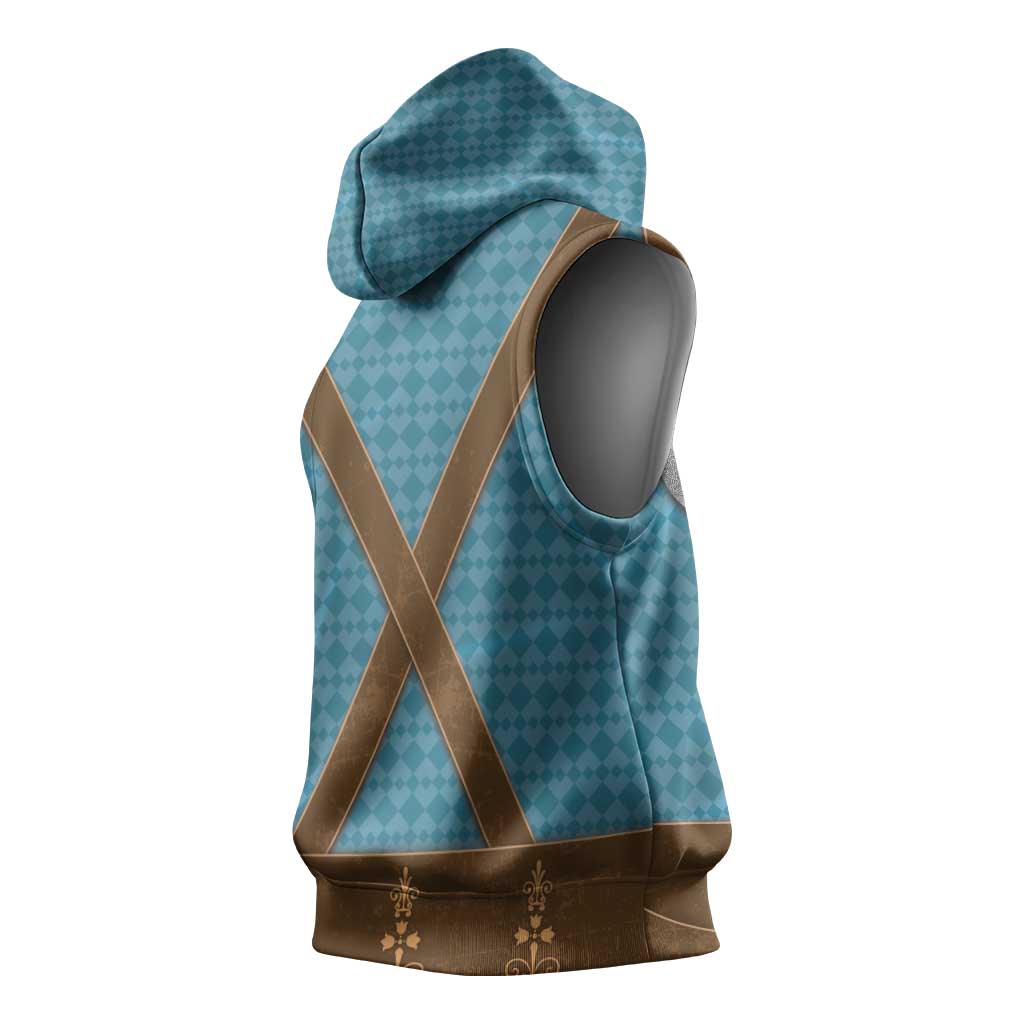 Oktoberfest Sleeveless Hoodie Lederhosen Retro Style - Wonder Print Shop
